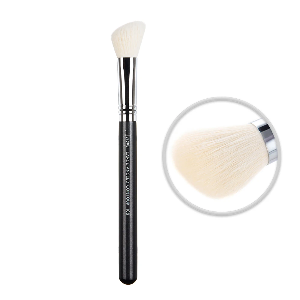 Jessup Blush Brush makeup Synthetic Large Angled Contour Powder Blusher Brush For Pro Blending Finish Natural-look on Cheeks