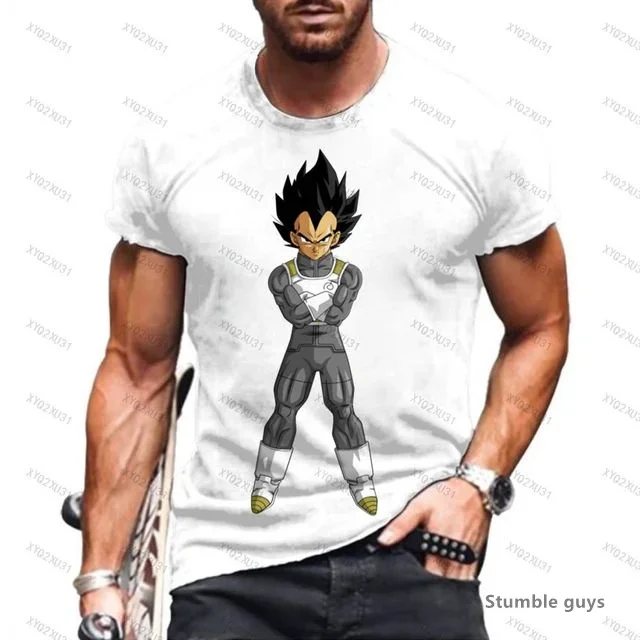 2026 Herren Unisex 2026 Trendiges Anime Dragon Ball T-Shirt Goku Kakarot Vegeta Super Saiyan Übergroß