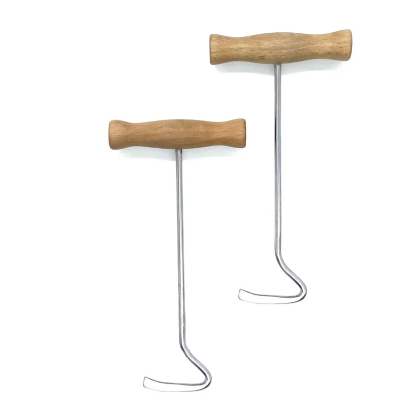 

A27F-2Pack Metal Boot Hooks For Effortless Boot Pulling Horse Grooming Tools Boot Hooks For Cowboy Boots