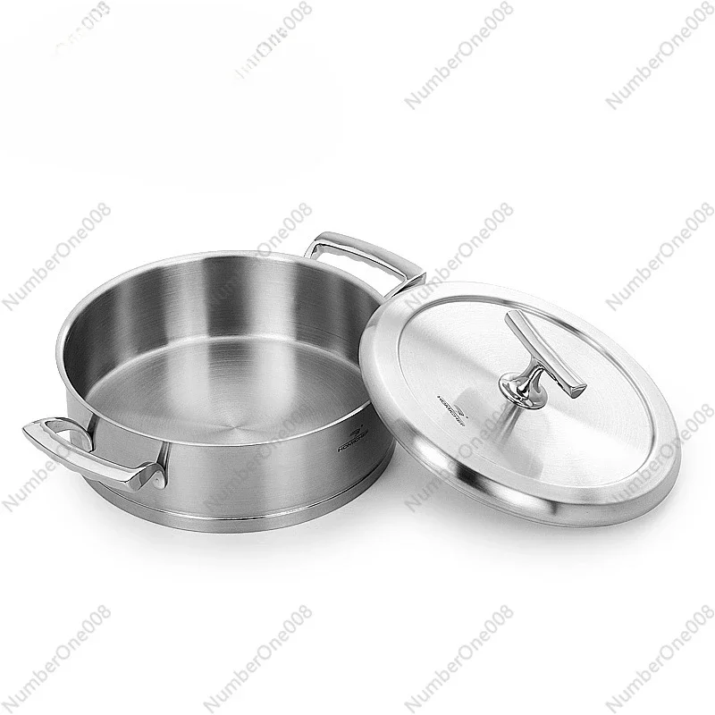 

Новая кастрюля из нержавеющей стали 304, бытовая кастрюля без покрытия, большая емкость, индукционная плита, горячая кастрюля