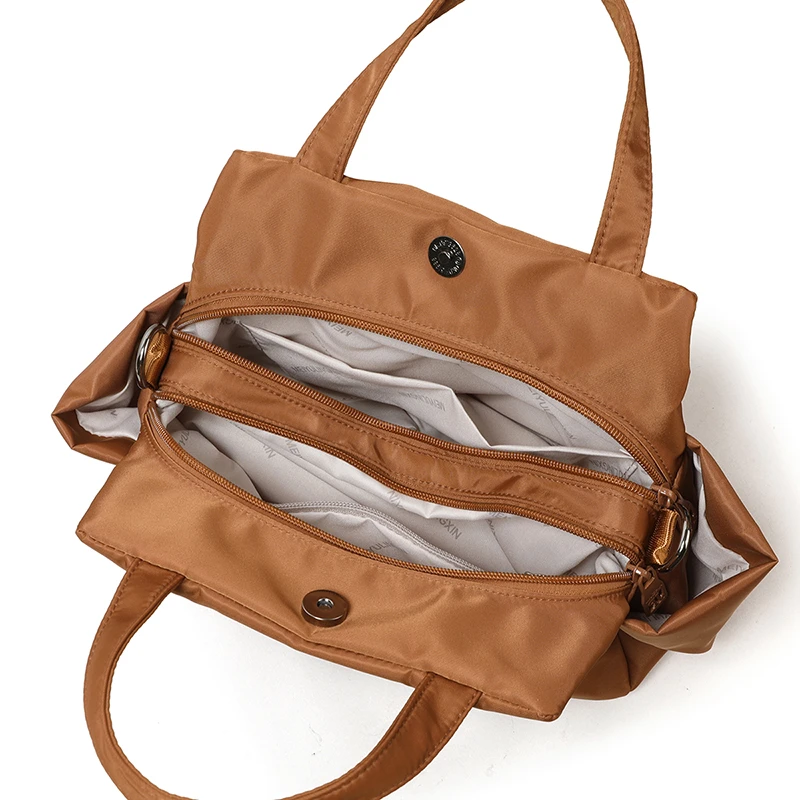 Vintage Nylon Umhängetasche für Damen, Retro-Mode Schulterhandtasche, leichte Handtasche, Trendige Alltags-Pendler-Accessoire – Detail 4