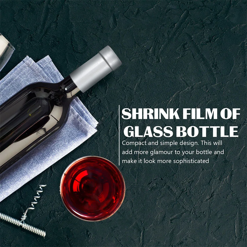 200 قطعة قبعات الختم الانكماش الحراري غطاء زجاجة النبيذ مرنة تناسب 33 مللي متر فتحات النبيذ اكسسوارات قبعات الانكماش الحراري #6