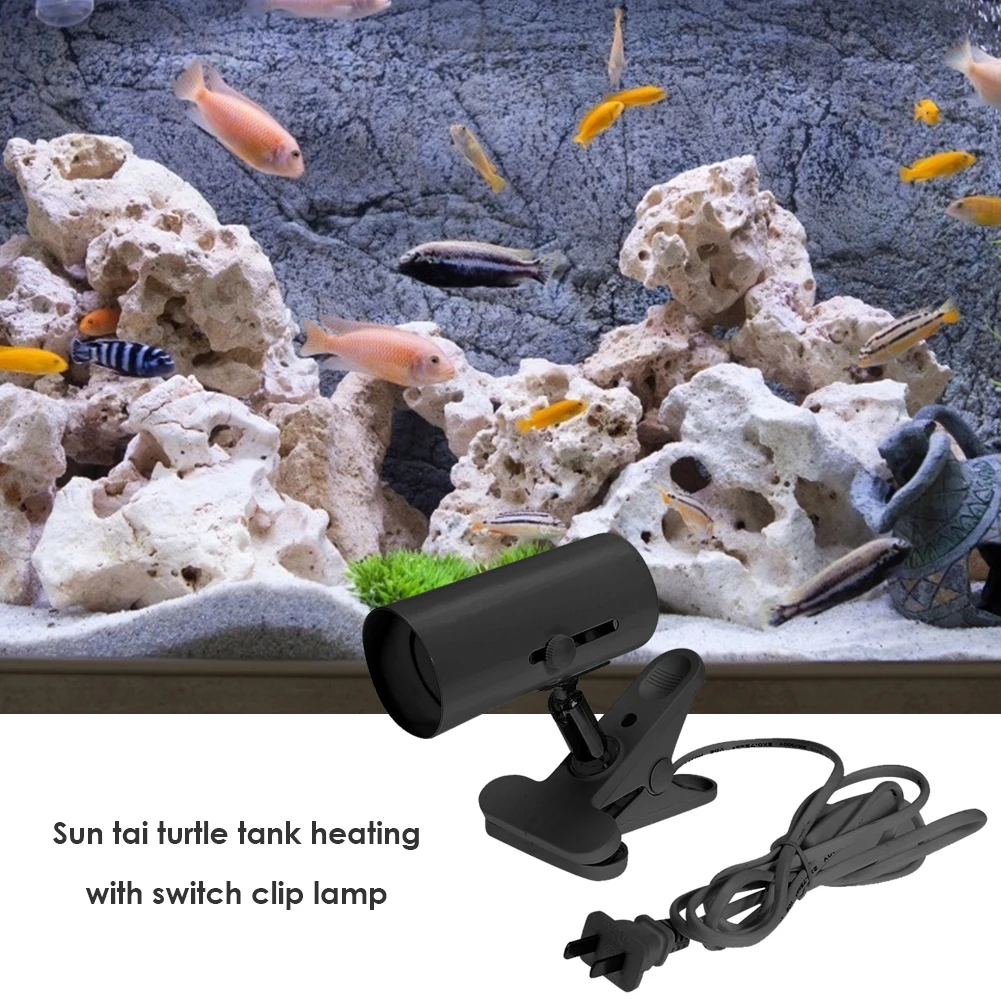 E27 Pet świecznik UVA + UVB Turtle Tank lampa grzewcza zestaw obrotowy Clip-on żarówka