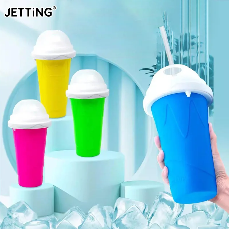 Slushy Maker Cup Home Smoothie Cup Summer Magic Portable Squeeze Cups Cooling Maker Quick Frozen Ice Cream for Children Gifts