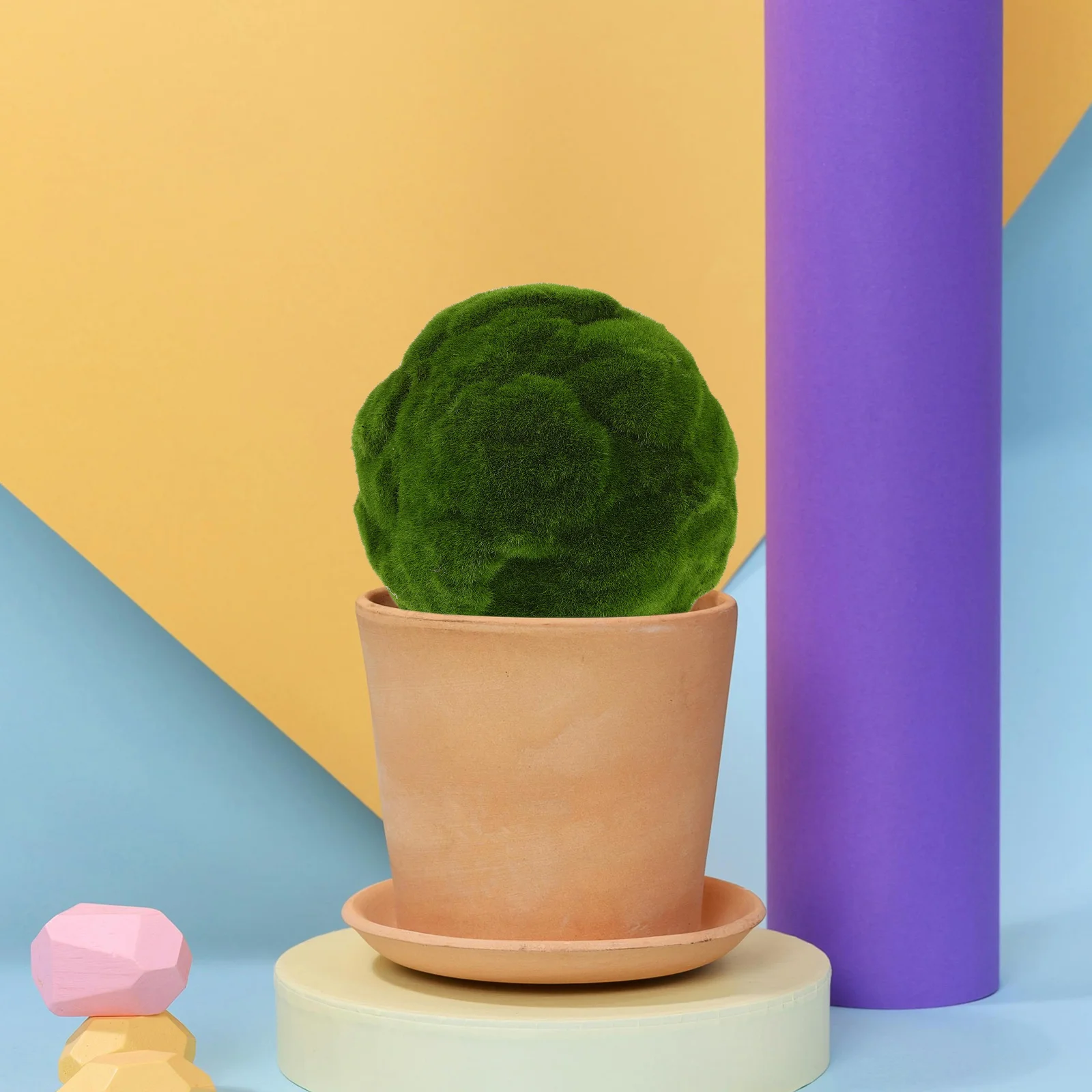 

Artificial Indoor Decor, Decorative Faux Dried Moss For Centerpiece Bowl, Simulated Green Plants, Grass Balls Decor, Moss