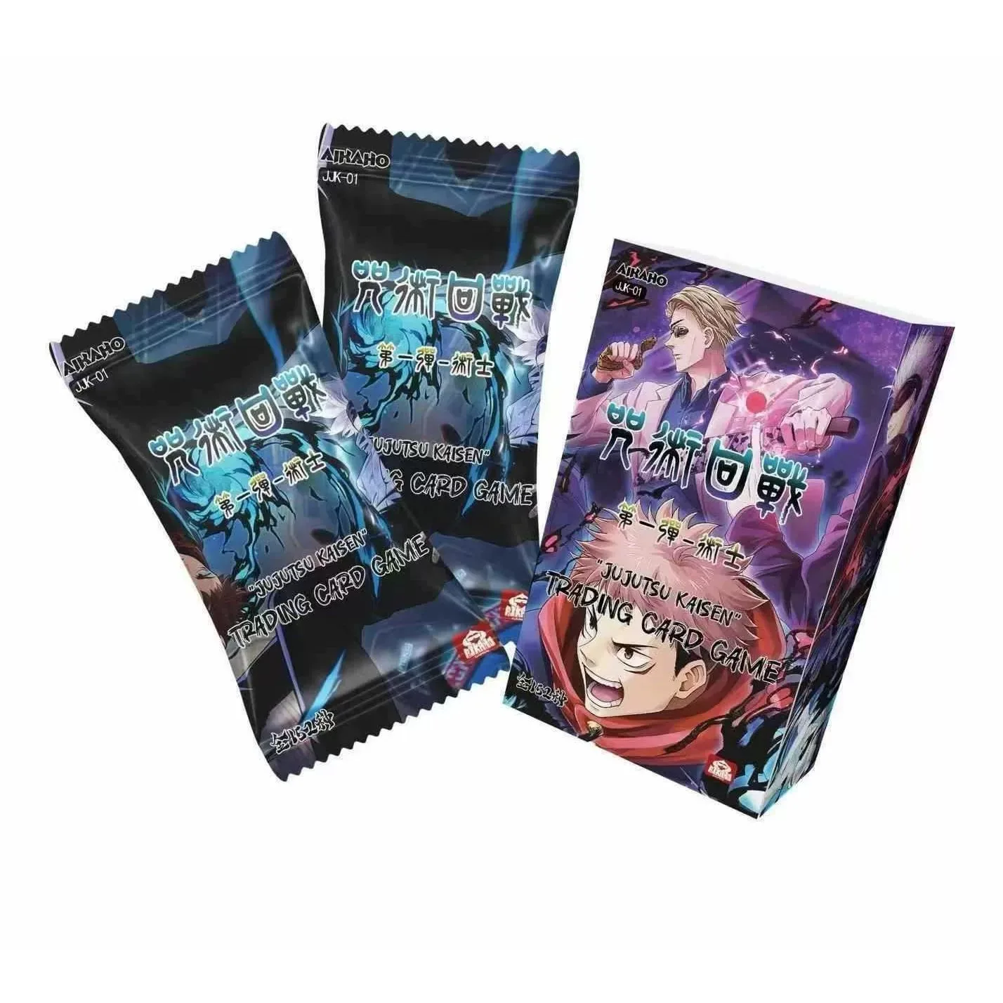 Sorcerer Satoru Gojo & Yuji Itadori High School Arc Collector's Cards with Gold-Embossed Badges for Anime Fans