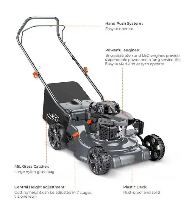 LE LM40-E Garden Tool Sets 4-Stroke Cordless Lawnmowers Mini Hand Push Rear GasolineS Lawn Mower Engine Displacement 79cc