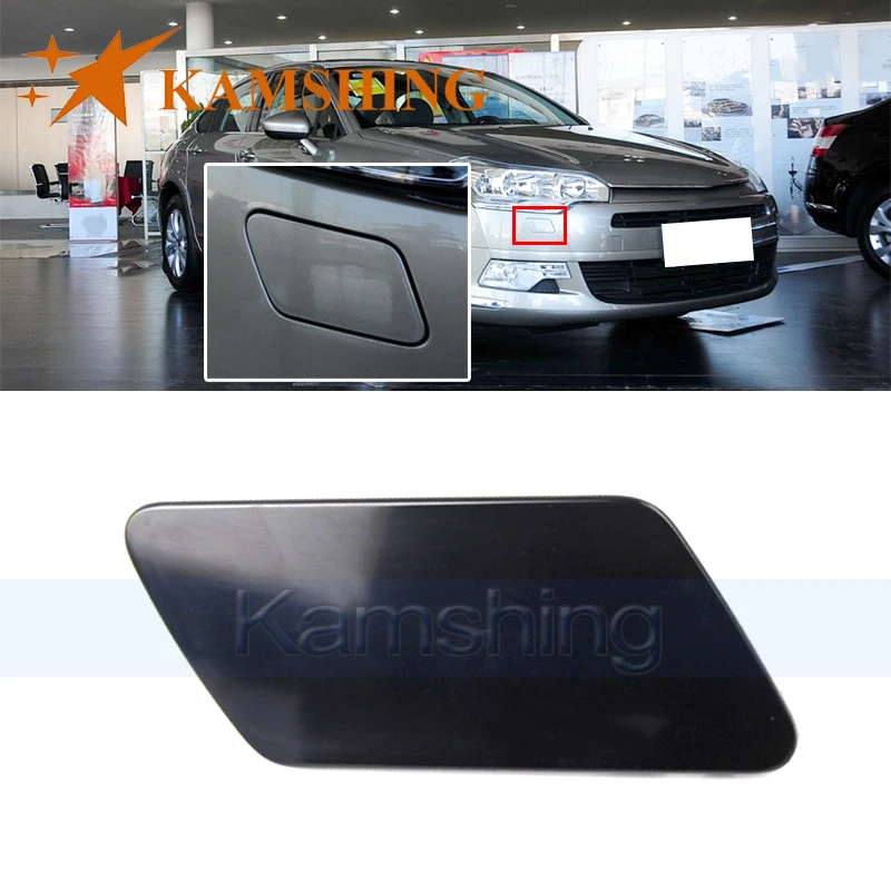 Kamshing For Citroen C5 2009 2010 2011 2012 Front Bumper Headlight Water Spray Nozzle Cover Head Lamp Washer Cleaning Spray Cap