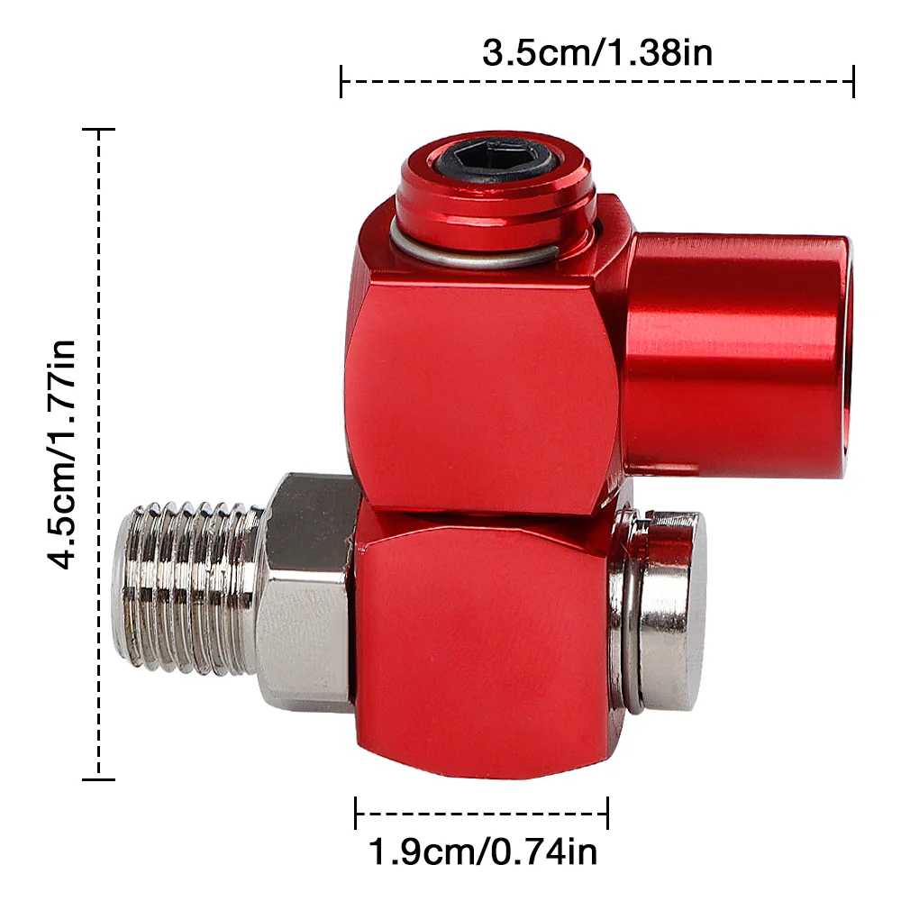1/4 inch NPT 360 Degree Swivel Air Tube Connector, Aluminum Alloy Leak-proof Air Tube Connector, For Air Hose And Air Compressor