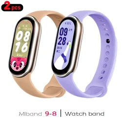 2PCS Sport Strap For Xiaomi Mi band 9-8-NFC Replacement miband9/8 silicone Bracelet waterproof Watchbands smart mi band 9 Access