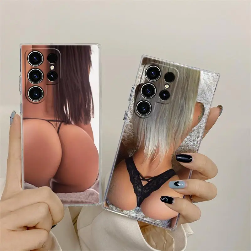 Hot Ass Girls Model Bikini Summer Phone Case For Samsung Galaxy S24 S23 Ultra S22 S20 Plus S21 FE S24 5G Clear Cases Cover Funda