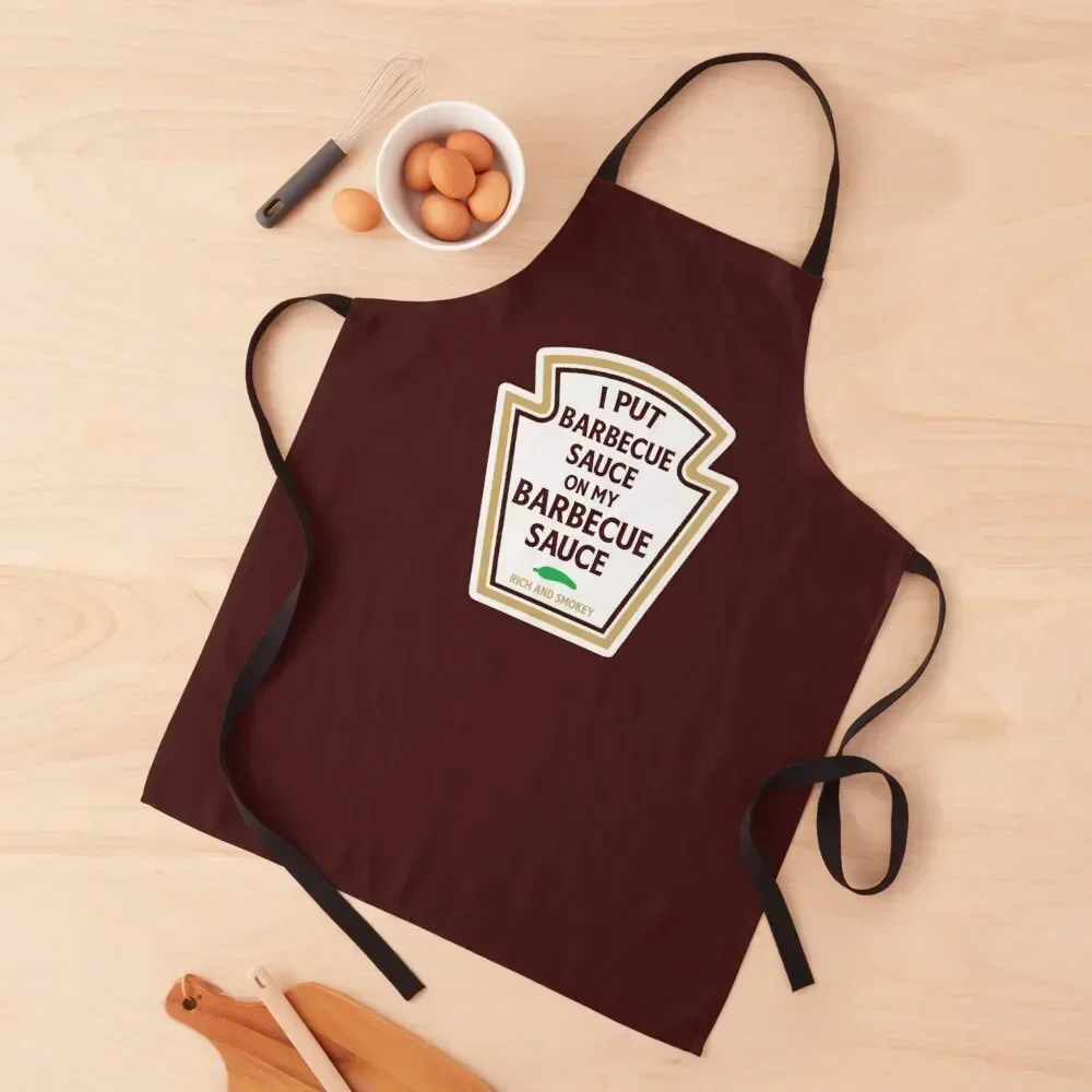 I put barbecue sauce on my bbq sauce Apron Womens Dresses Kids Apron