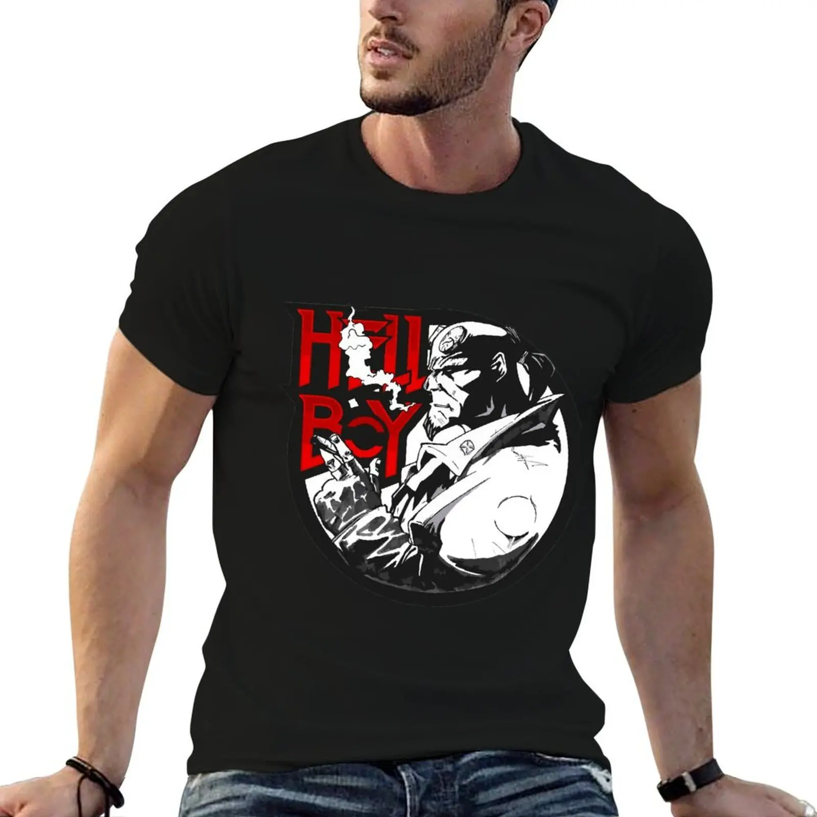 

HellBoy T-Shirt funny t shirts man t shirt for man man t shirts cotton T-Shirt