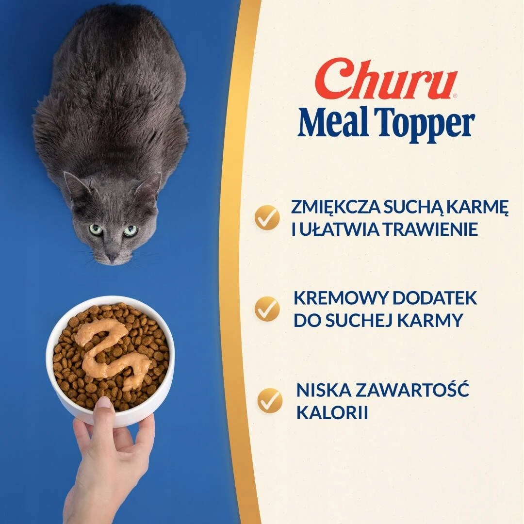 Zdjęcie 4: Inaba Cat Meal Topper 4X14G (56G) Przysmak Dla Kota Pasta Kurczak Z Serem