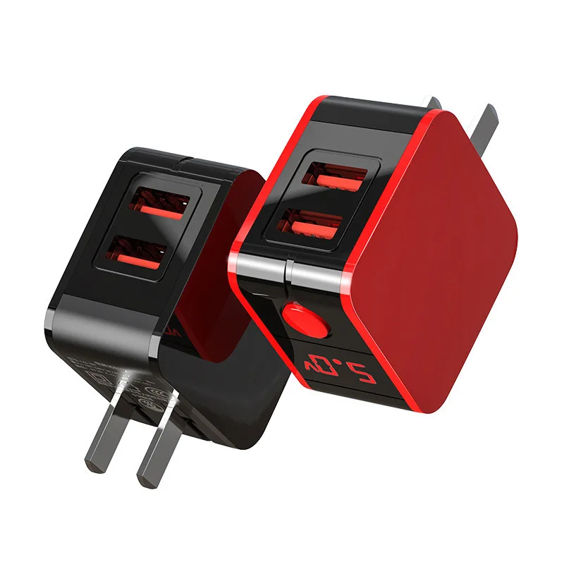 

Luxmoc 5V2.4A Charger Intelligent Digital Display Dual USB Charging Port Full Automatic Power Off Anti-Overcharge Charger