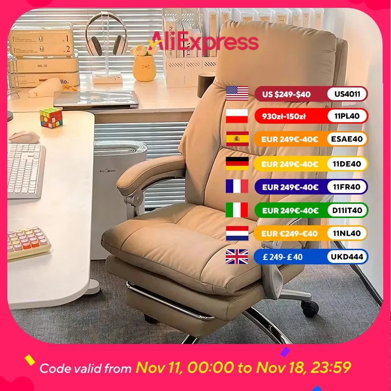 

Floor Luxury Office Chair Soft Nordic Modern Designer Armchair Gaming Chairs Recliner Ergonomic Silla De Oficina Home Furniture