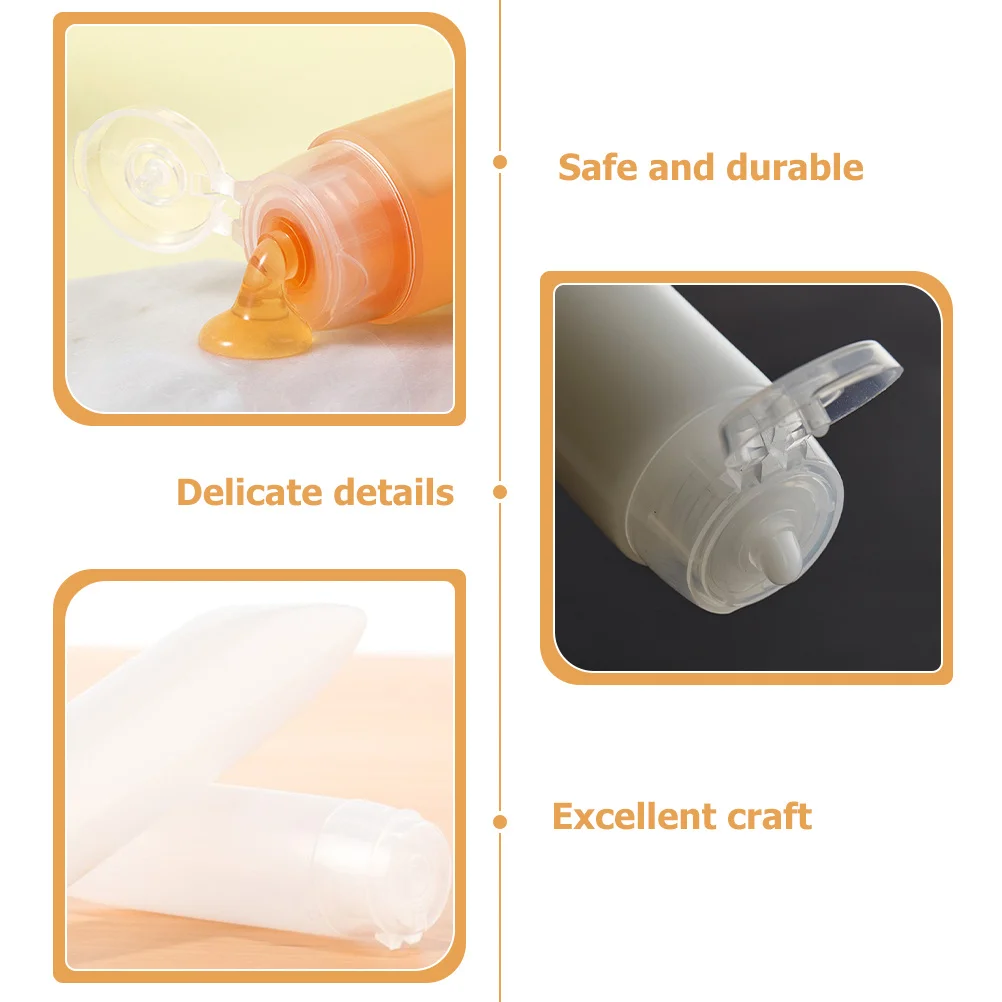 

12Pcs Portable Refillable Travel Lotion Tubes Leak-Proof Squeeze Bottles Empty Facial Cream Storage Makeup Containers
