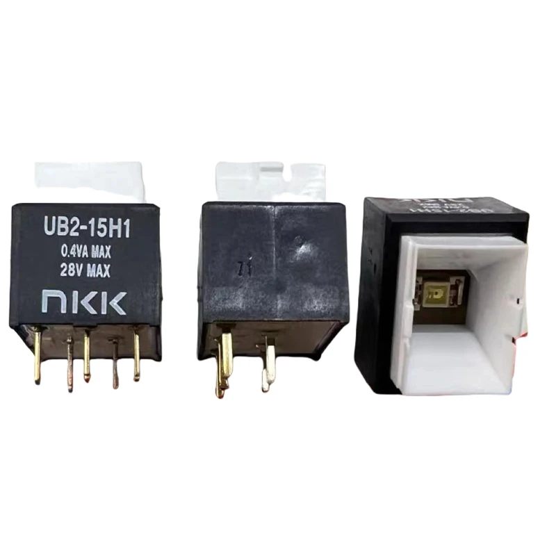 

1PCS/LOTS Japan NKK UB2-15H1 UB215SKG035D with light button touch switch 15*15 Yellow light LED