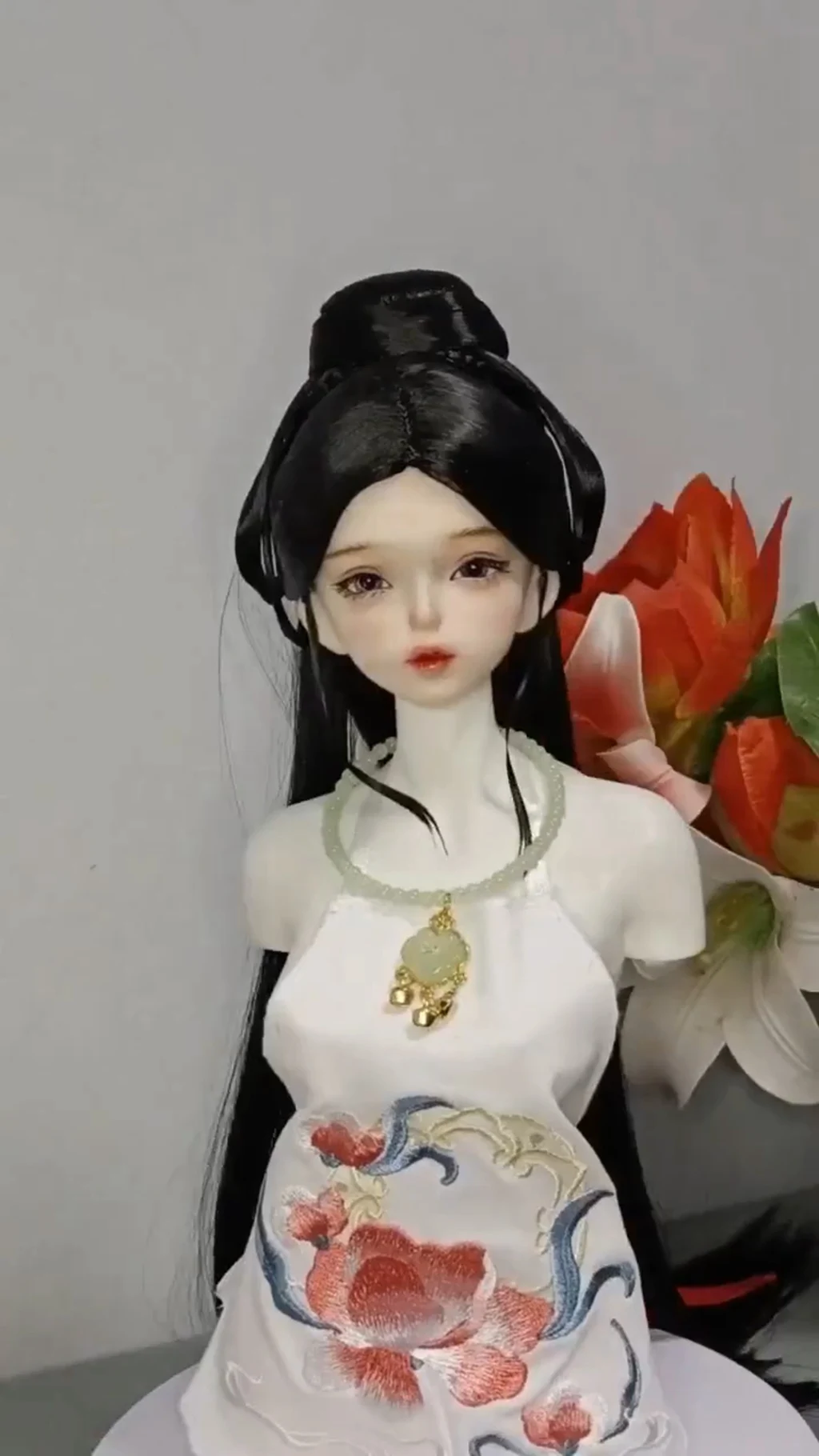 1/4 1/3 スケール BJD 人形古代衣装韓服ウィッグ 7 個磁気吸引髪型妖精かつら MSD SD13 女の子叔父アクセサリー