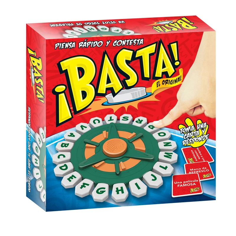 

New Model Basta Spanish Word Game Interactive Letter Pressing Board Game for Family Fun Learning