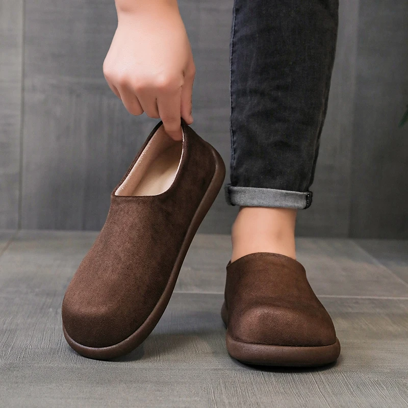 

Женские туфли с круглым носком, высоким верхом и низким вырезом, стильные, универсальные, удобные, нескользящие, дышащие, износостойкие, для повседневной носки