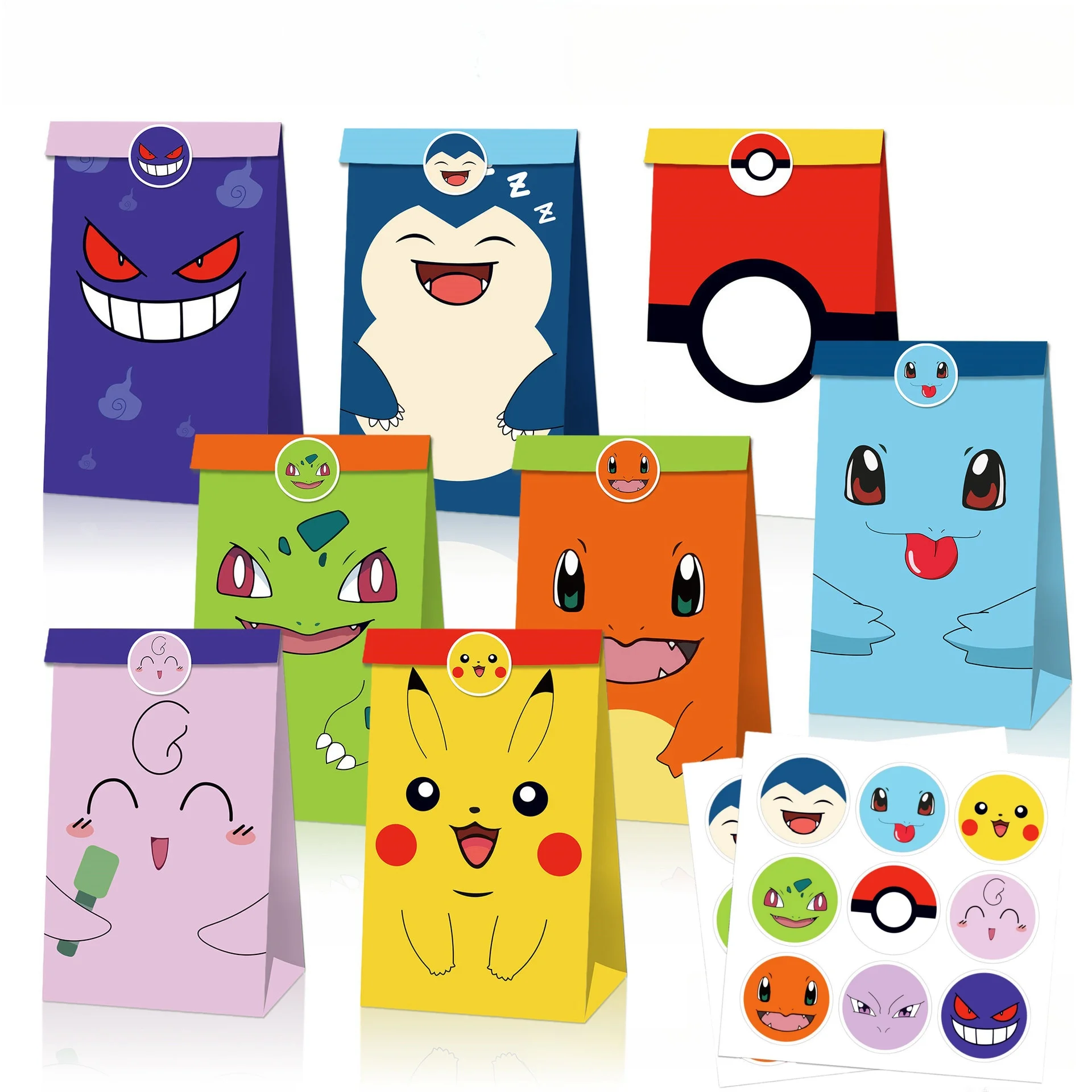 

Gift Pokemon Birthday Gift Bag Pikachu Gift Box Hand-out Pokemon Gift Packaging Baby Shower Supplies Boys Party Favors Gift Toy