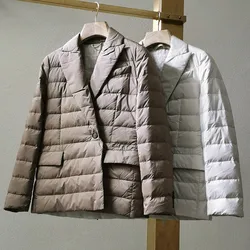 Resistente à água Matte Nylon Tecido Down Jacket com forro de linho para as mulheres Single-Breasted algemas jaquetas Alta qualidade