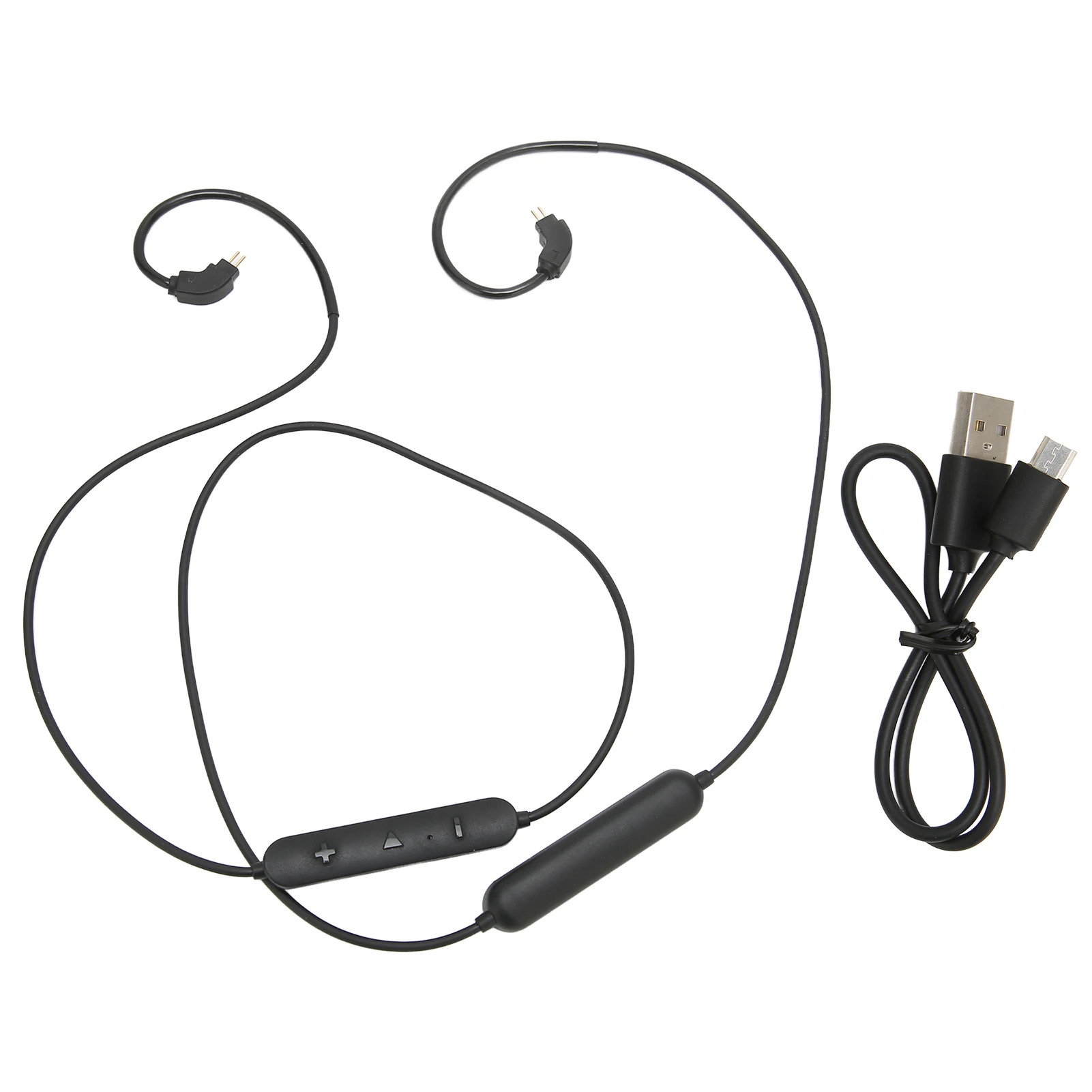 Oortelefoon BT-kabel Ergonomisch ontwerp Volumeregeling OFC Oordopjes Upgrade-snoervervanging met microfoon voor 2-pins monitor