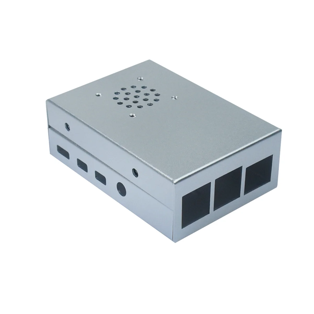 T07C-Für Raspberry Pi 4 Modell B Gehäuse CNC Aluminiumgehäuse Ultradünnes Metallgehäuse für Raspberry Pi 4 Modell B Gehäuse (Silber)