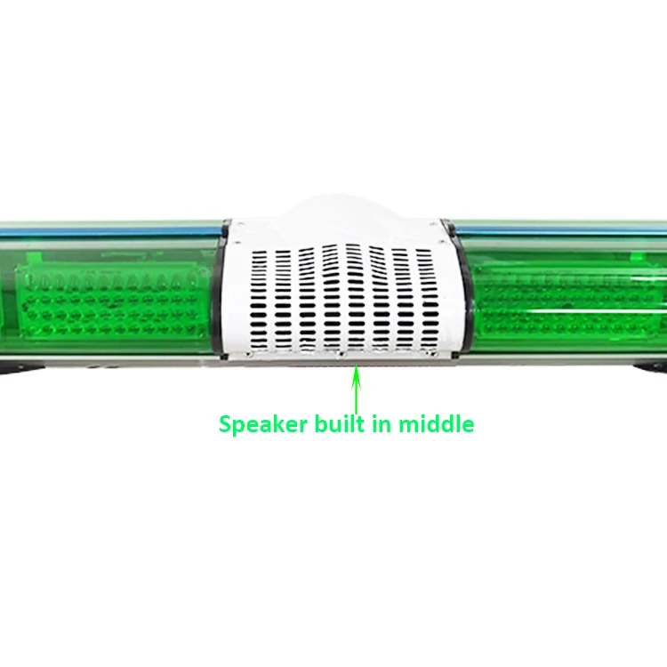 12V Ambulance Green Led Emergency Led Lightbar Light bar with Siren Speaker