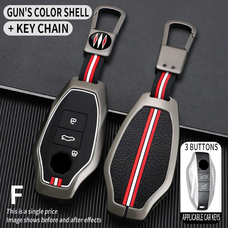 Metal Car Key Cover Fob Case Shell for MG 7 MG7 MG-7 2023 2024 for Mg Keychian Holder Auto Interior Accessories