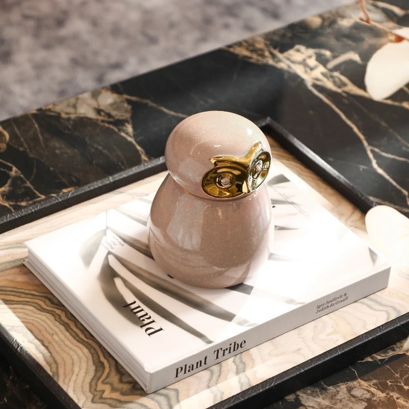 

Современная креативная керамическая банка для хранения совы, украшение для дома, гостиной, кухни, украшение для хранения, настольные декоративные аксессуары