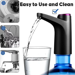Inländische Wasserpresse Fasswasserpumpe USB wiederaufladbare Wasserpumpe Tragbarer Mineralwasserspender Wasserspender 6 Hauptverkäufe füllen automatische Flasche - №4