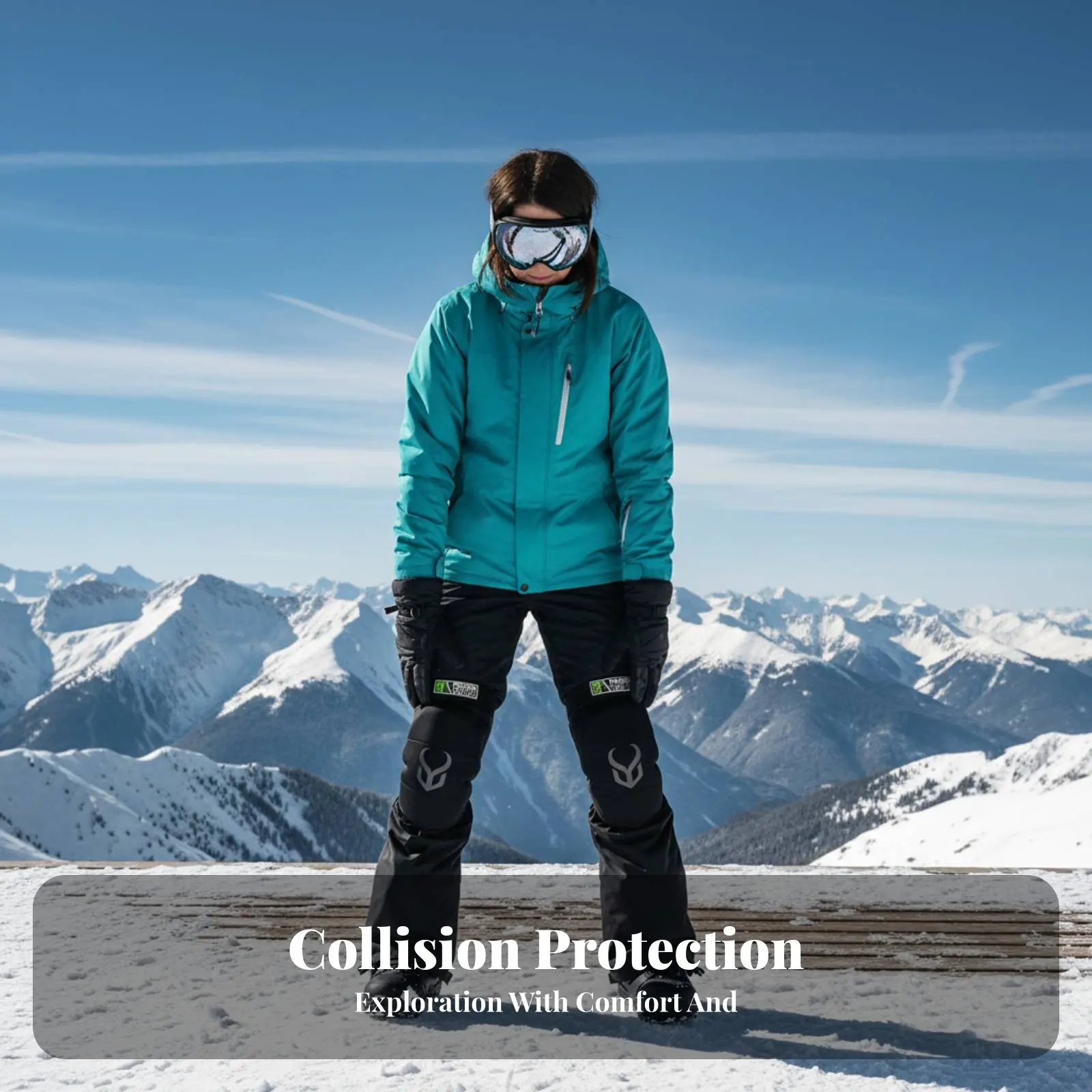 

Наколенники для лыж, D3O 4-го поколения, защита коленей RF, 2023/2024, эргономичная защитная экипировка для активного отдыха