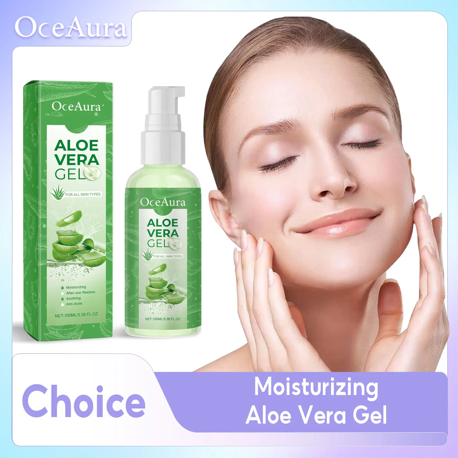 

Moisturizing Aloe Vera Gel For Sunburn Repair Hyaluronic Acid Face Cream Improve Dull Hydrating Shrink Pores Natural Sleep Mask