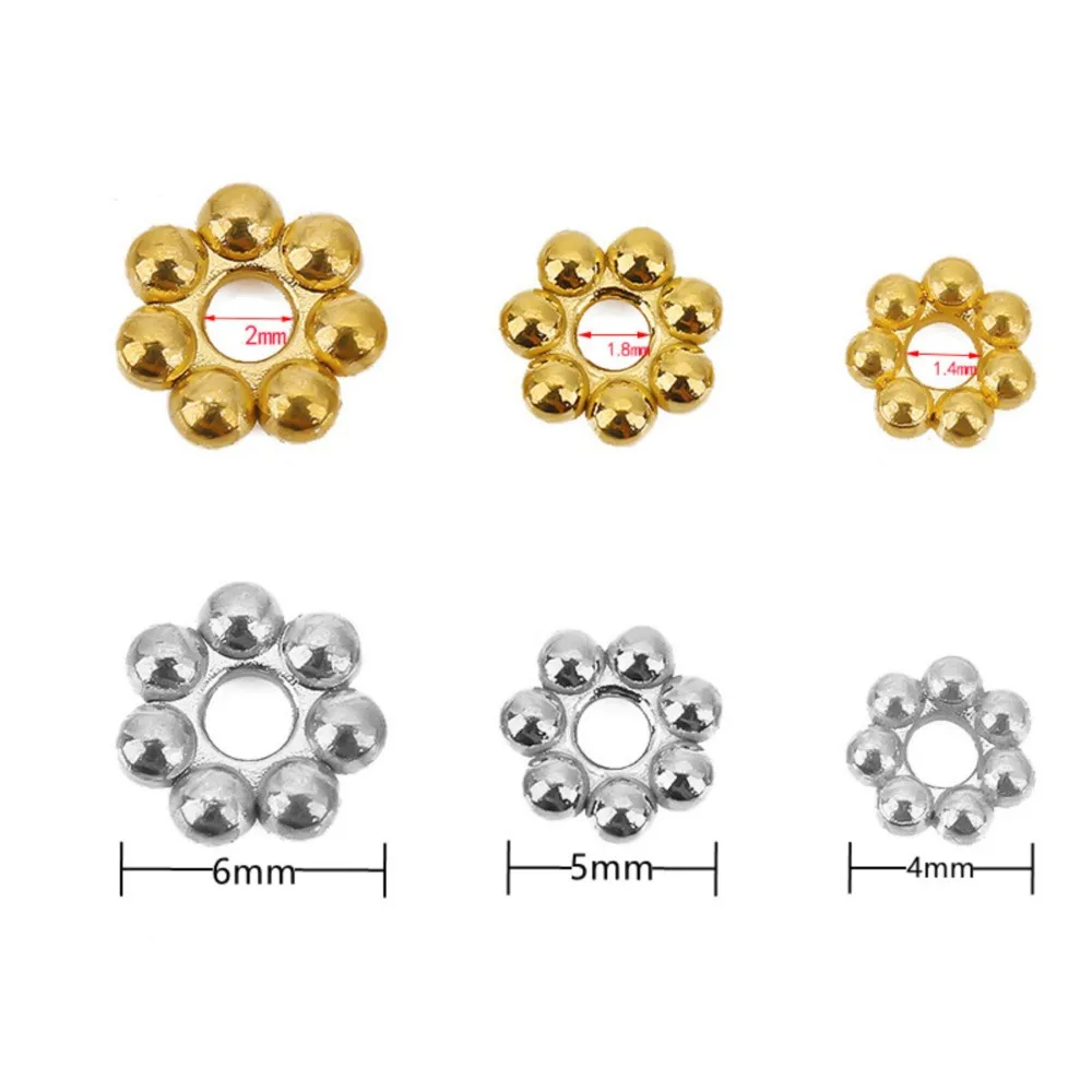 Perles d'espacement en acier inoxydable pour bracelets de bricolage, détruire AndrSnowflake Flower, colliers de la présidence, fournitures de bijoux de direction, accessoires, 20 pièces