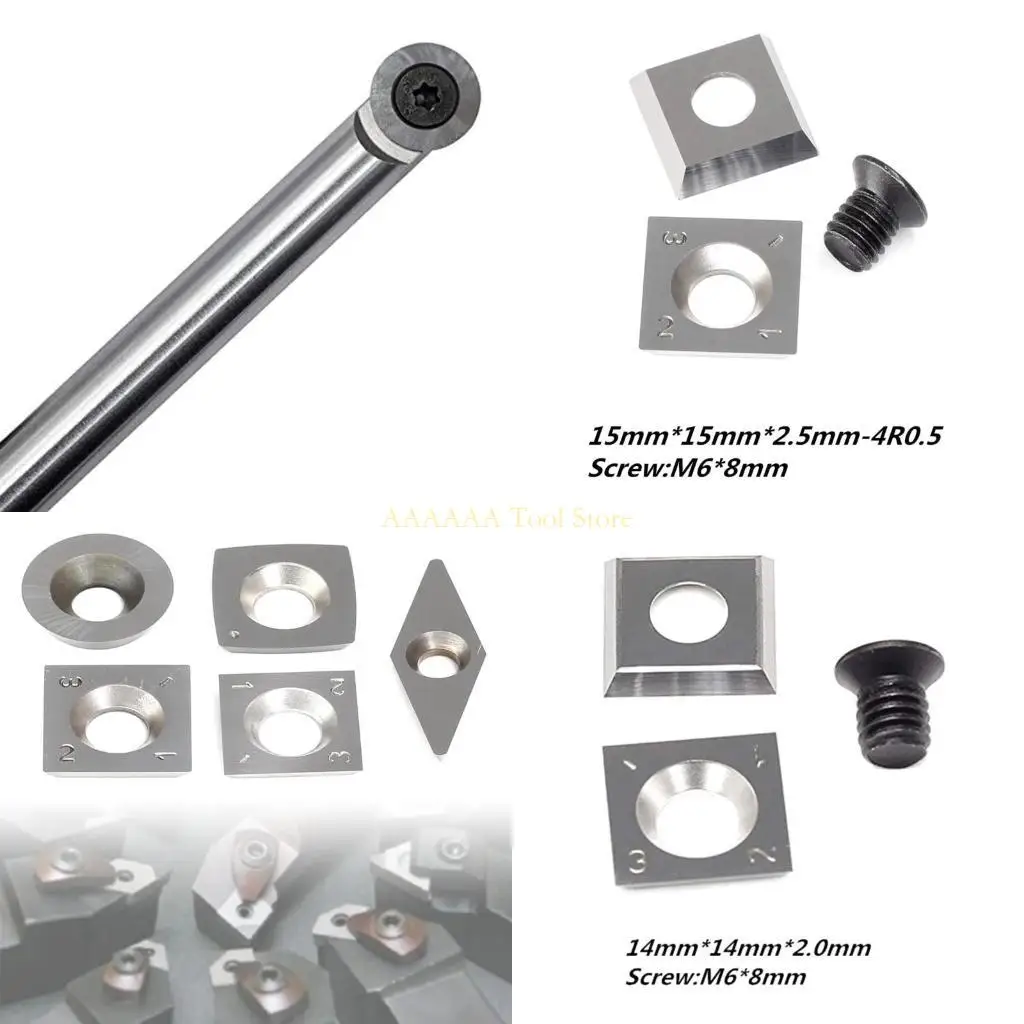 

A2BE 5Pcs Turning Cutter Inserts Combination Set For Wood Turning Working