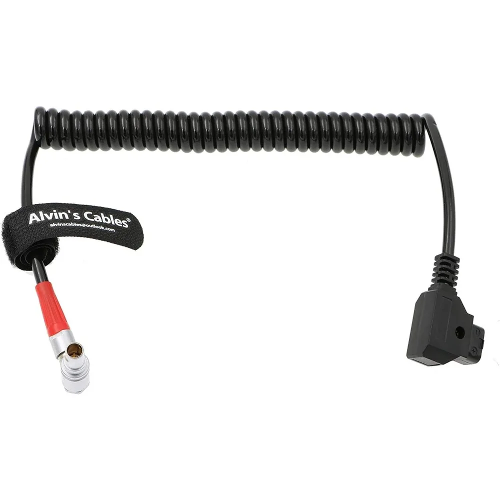 

Alvin's Cables 2 Pin Male Right Angle to D-Tap Eye Viewfinder Coiled Power Cable for Zacuto Gratical Teradek Bolt 500