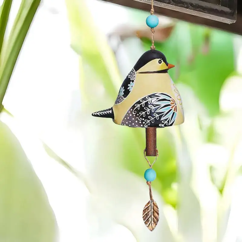 

Ветряной Колокольчик в виде птицы, украшение в виде птицы, памятный ветряной колокольчик с успокаивающими мелодическими тонами для стены, окна, сада, патио