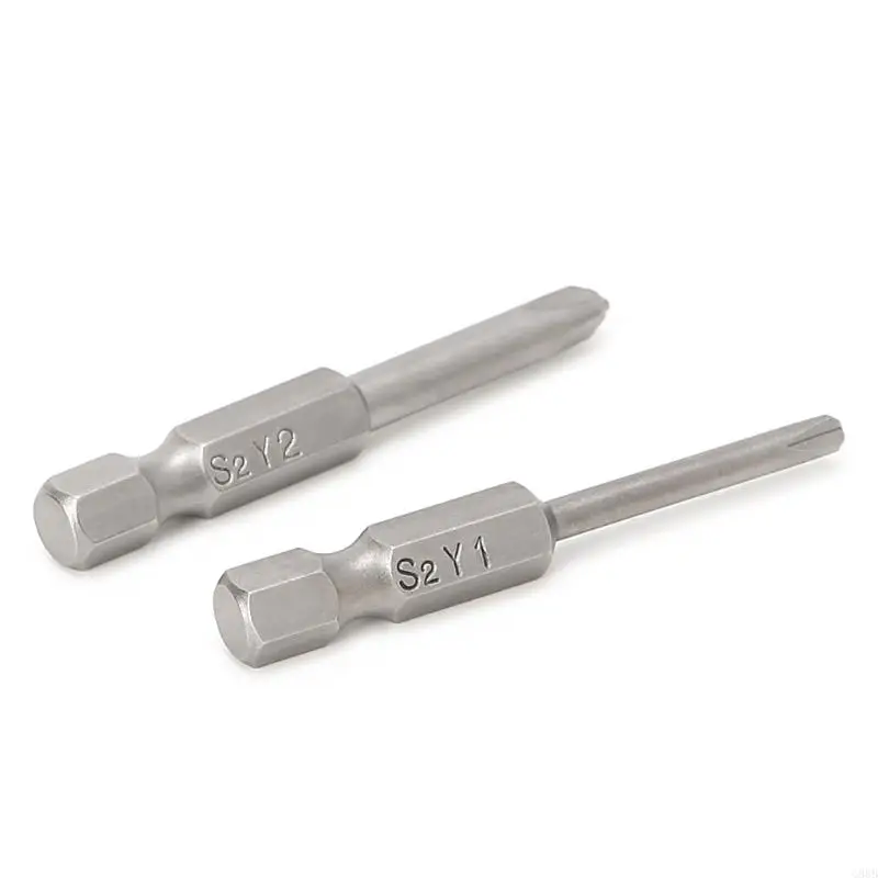 G88B 2 Pcs 50mm 1/4'' Shank Tri-wing Y Tip for Head Screwdriver Bits Set