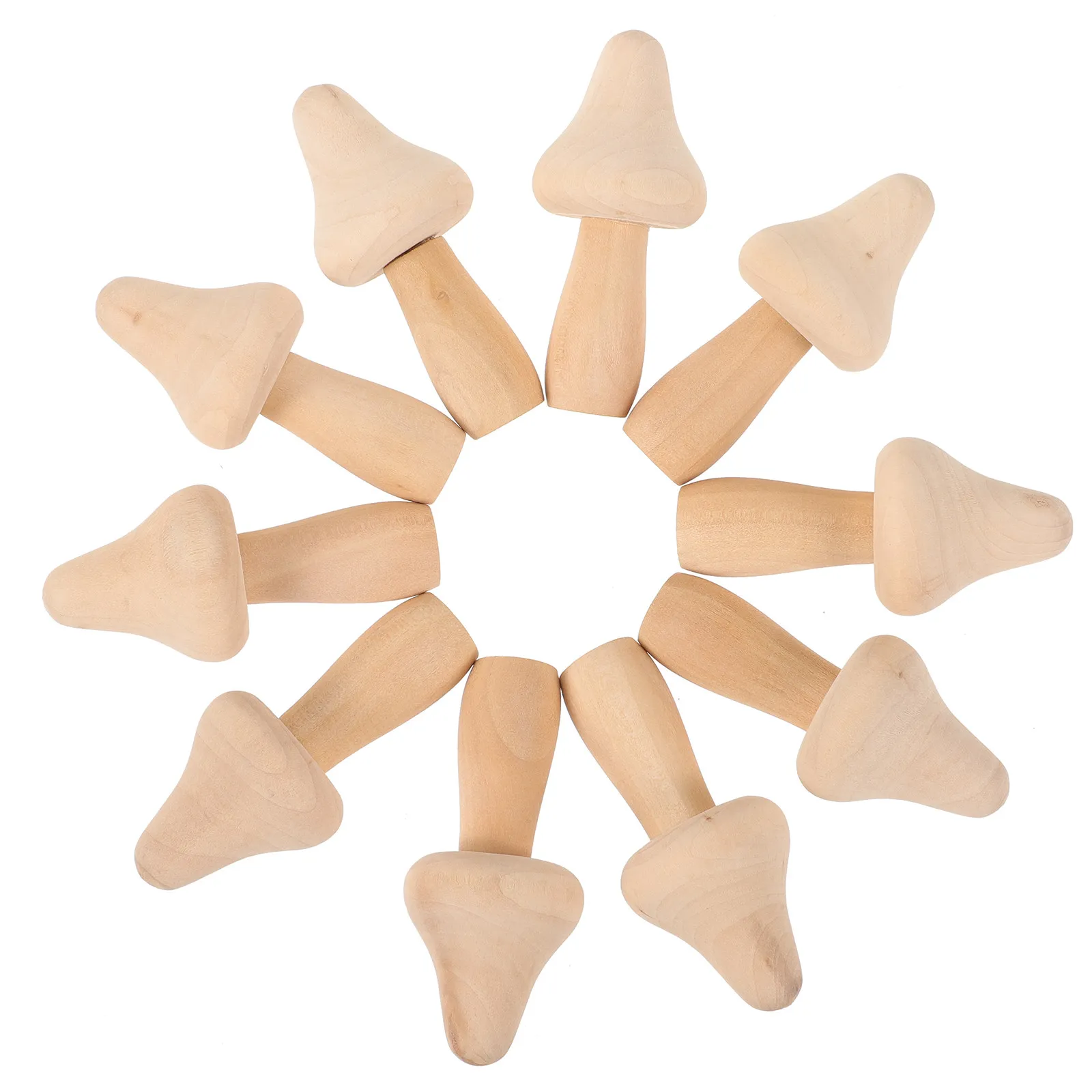 

10Pcs Unfinished Wooden Mushroom Decor for DIY Craft Painting Home Decoration Unpainted Wood Mushroom Ornaments Rustic Style