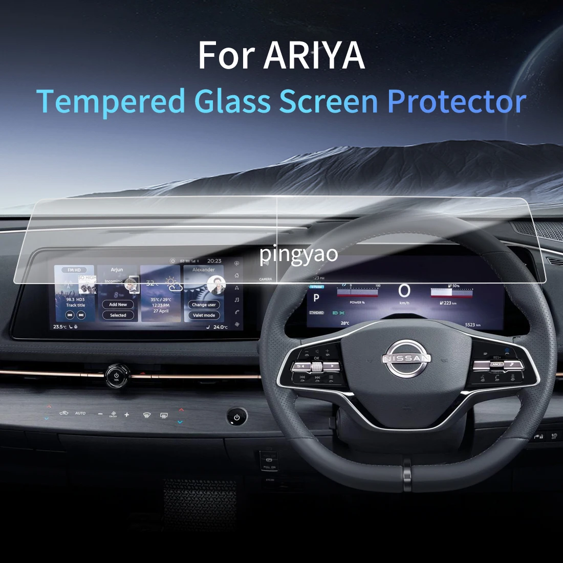 

Car Sticker Screen Protector Navigation Display Tempered Glass Protective Film Car Vehicle For 24 Nissan ARIYA