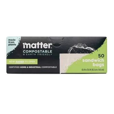 Compostable Sandwich Bags 50 Count Eco Friendly