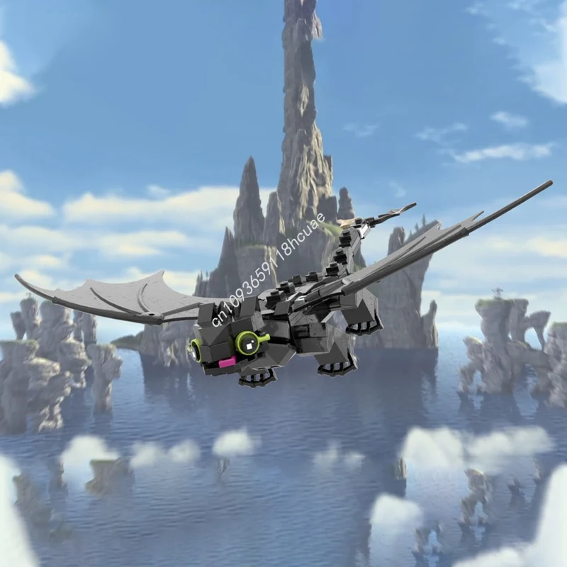 

183 шт. MOC Night Furyes, строительные блоки с драконом, решение проблемы, рождественская игрушка, подарок, творчество, подросток, коллекционер для взрослых