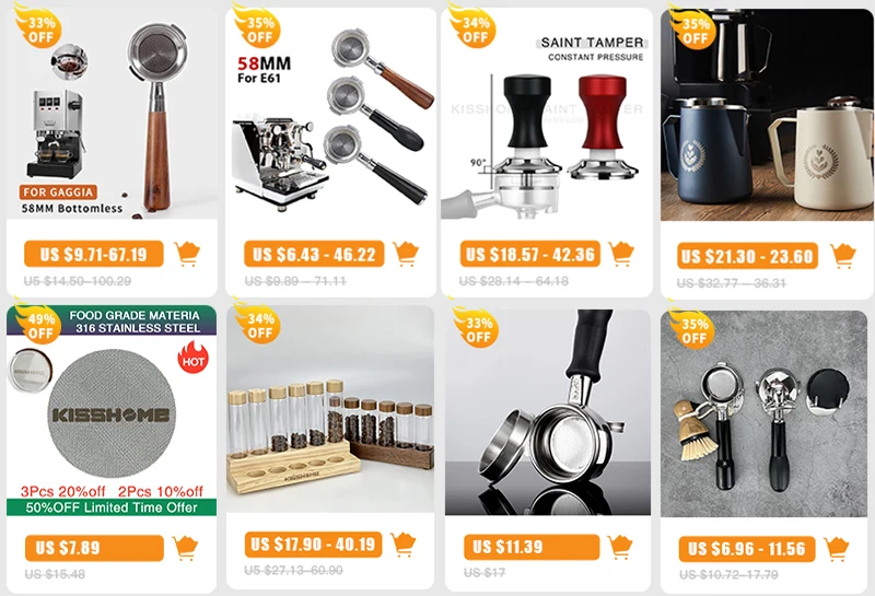 Kaffee bodenlosen Sieb träger nackt 58mm für Gaggia klassischen Ersatz Barista Espresso maschine Cafe Maschinen Zubehör – Detail 2