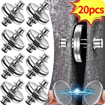 20/1 คู่ผ้าม่านปุ่มแม่เหล็กเล็บฟรีผ้าม่านหน้าต่างที่ถอดออกได้ปิดแม่เหล็กหัวเข็มขัดปรับผ้าม่านคลิปอุปกรณ์เสริม