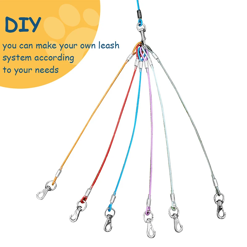 

Short Dog Extension Leash Rope For dog collar Leash Stainless steel All Breed Small large Dogs Training Running walking extend