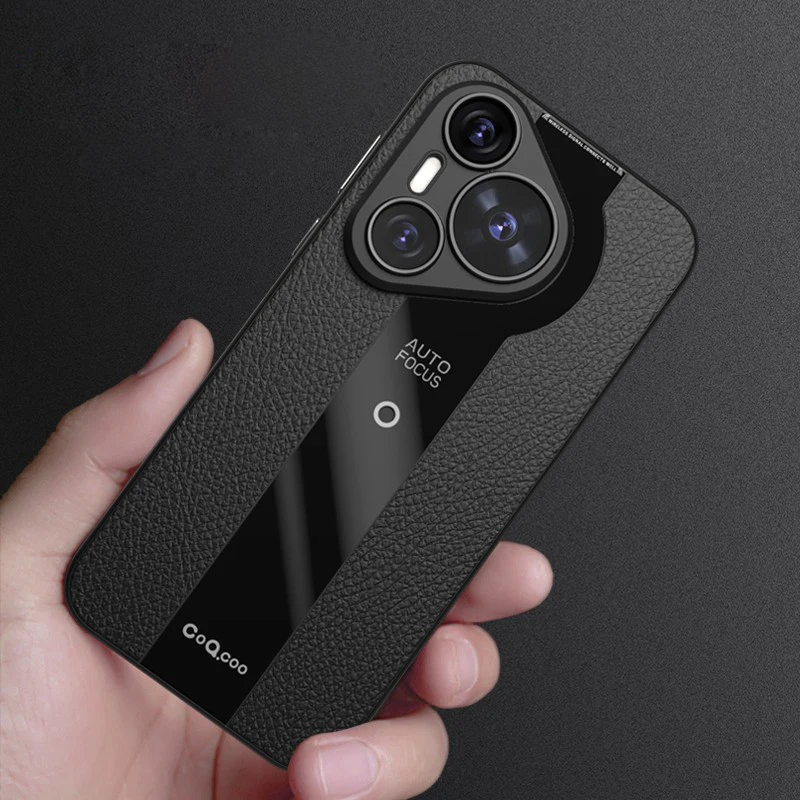 

For Huawei Pura 70,70 Pro Plus Case Luxury Lichi Leather +Soft TPU Ultra Thin Lens Protection Slim Matte Cover for HUAWEI Pura70