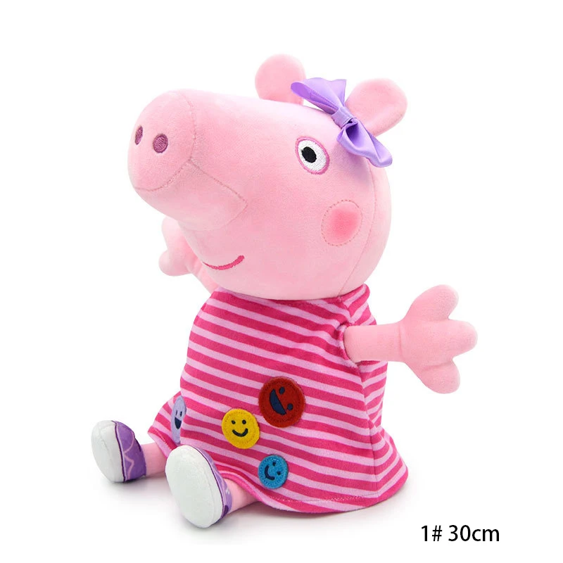 30 CM Peppa Pig peluche bambola di pezza maiale padre madre modello giocattoli per bambini cartone animato carino Anime figura George bambini regali di natale