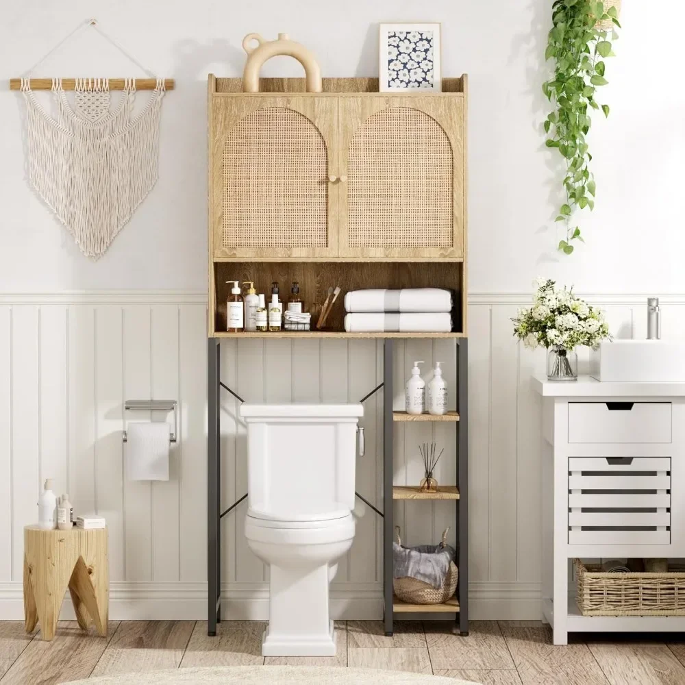 

BestsellerBestsellerBestsellerSell Well adjustable shelf rattan toilet storage cabinet with ample space and bathroom organizer